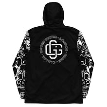 Load image into Gallery viewer, Blacked Out Graffiti Men’s Windbreaker
