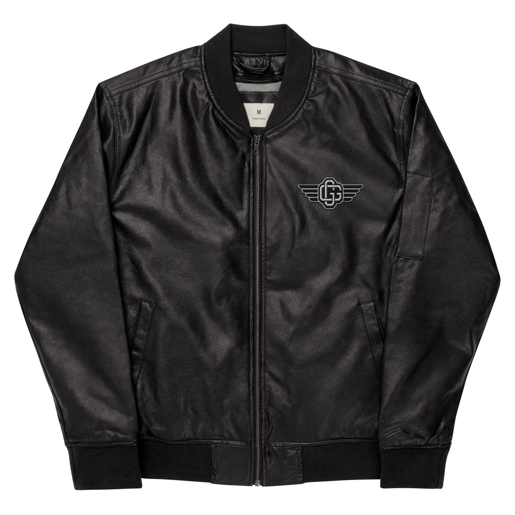 Gorilla Godz Faux Leather Bomber Jacket (Color options available)
