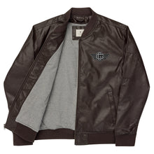 Load image into Gallery viewer, Gorilla Godz Faux Leather Bomber Jacket (Color options available)
