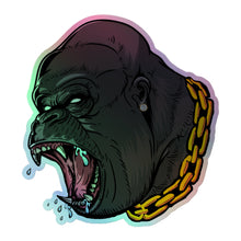 Load image into Gallery viewer, Screaming Gorilla Holographic stickers (3 Sizes)
