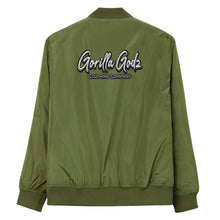 Load image into Gallery viewer, Gorilla Godz &quot;Black and white&quot; Premium recycled bomber jacket (Color option available)
