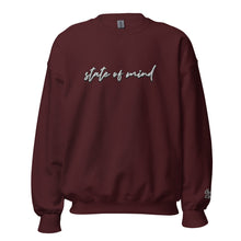 Load image into Gallery viewer, &quot;State of Mind&quot; Embroidered Unisex Sweatshirt (Color options available)
