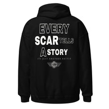Load image into Gallery viewer, Every Scar Tells a Story Embroidered/DTG Unisex Hoodie
