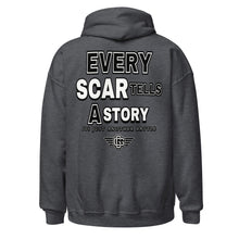 Load image into Gallery viewer, Every Scar Tells a Story Embroidered/DTG Unisex Hoodie

