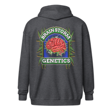 Load image into Gallery viewer, Brainstorm Genetics heavy blend zip hoodie (Color options available)
