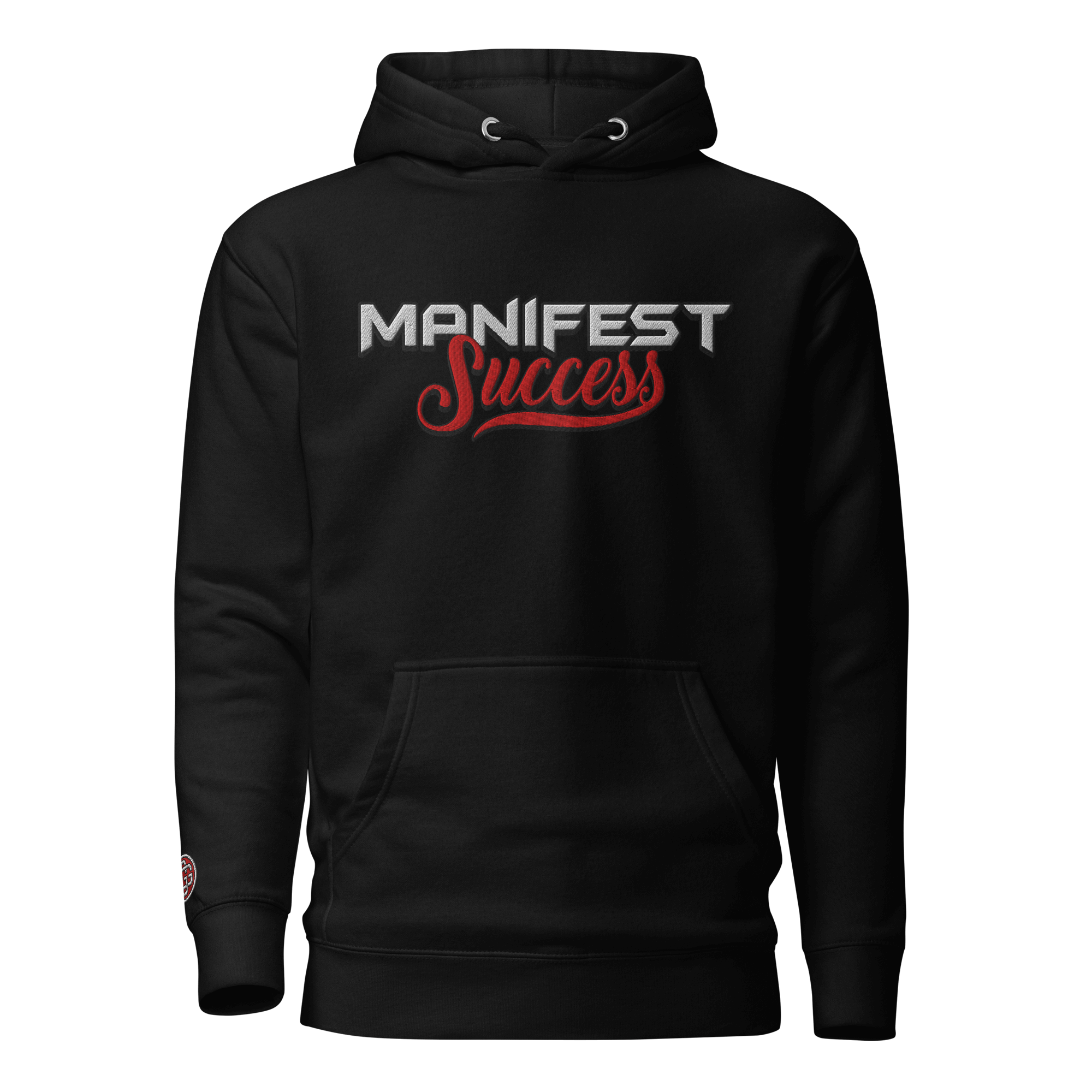 Black unisex hoodie with 