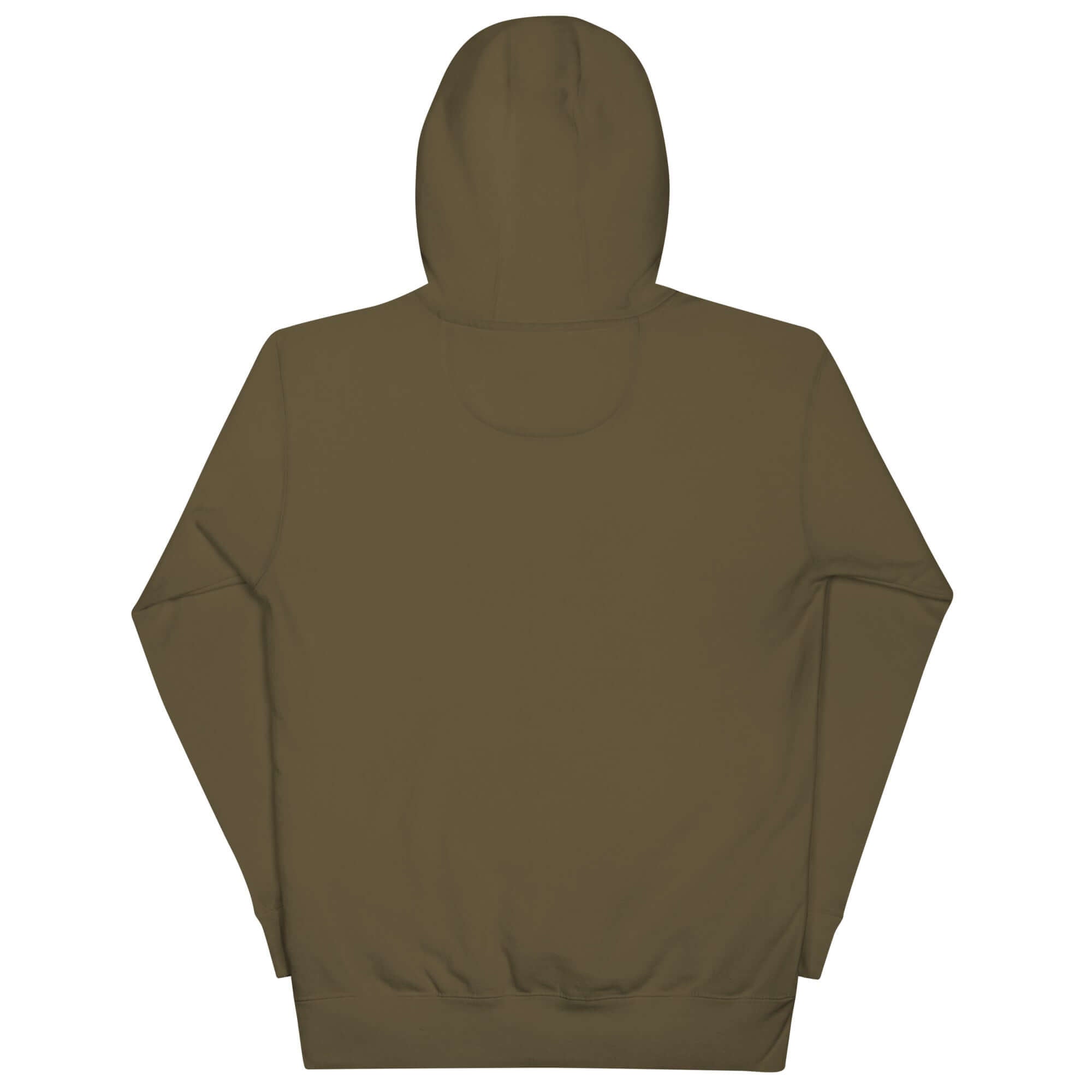 Back view of the olive green 