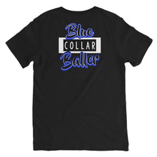 Load image into Gallery viewer, Blue Collar Baller Unisex Short Sleeve V-Neck T-Shirt (Color options available)
