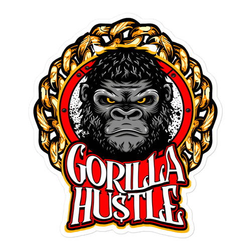 Gorilla Hustle Bubble-free sticker