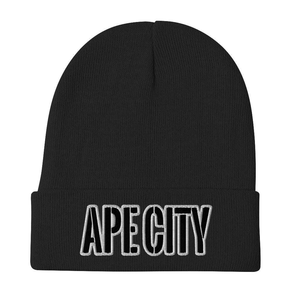 APE CITY Black Embroidered Beanie (Color options available)